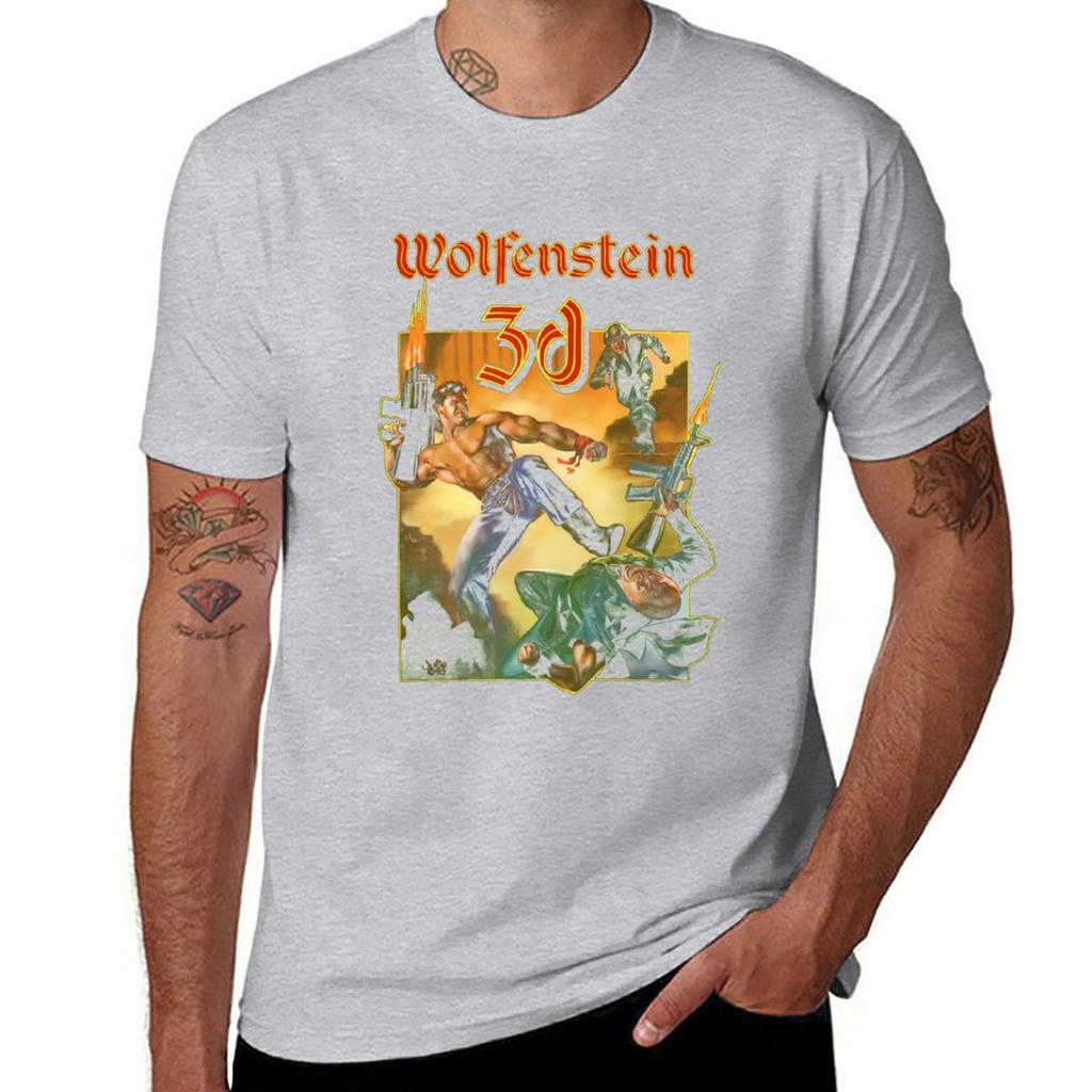 Wolfenstein 3D, Design T-Shirt Sommer Tops Jungen Weiß Kawaii Kleidung Herren T-Shirts