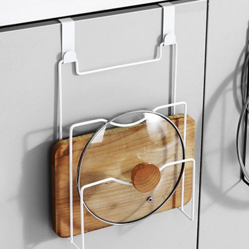 Multifunctional Punch-free Pot Lid Rack Household Kitchen Wall-mounted Iron Pot Lid Rack Multi-layer Cutting Board Storage Rack