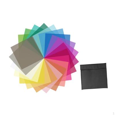 22 peças de filtro de luz em gel de correção colorida, folhas de fácil aplicação, película colorida para faróis
