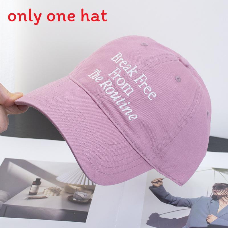 

Baseball Cap Women Men Cotton Embroidered Letter Casual Sun Hat For Spring Summer розовый