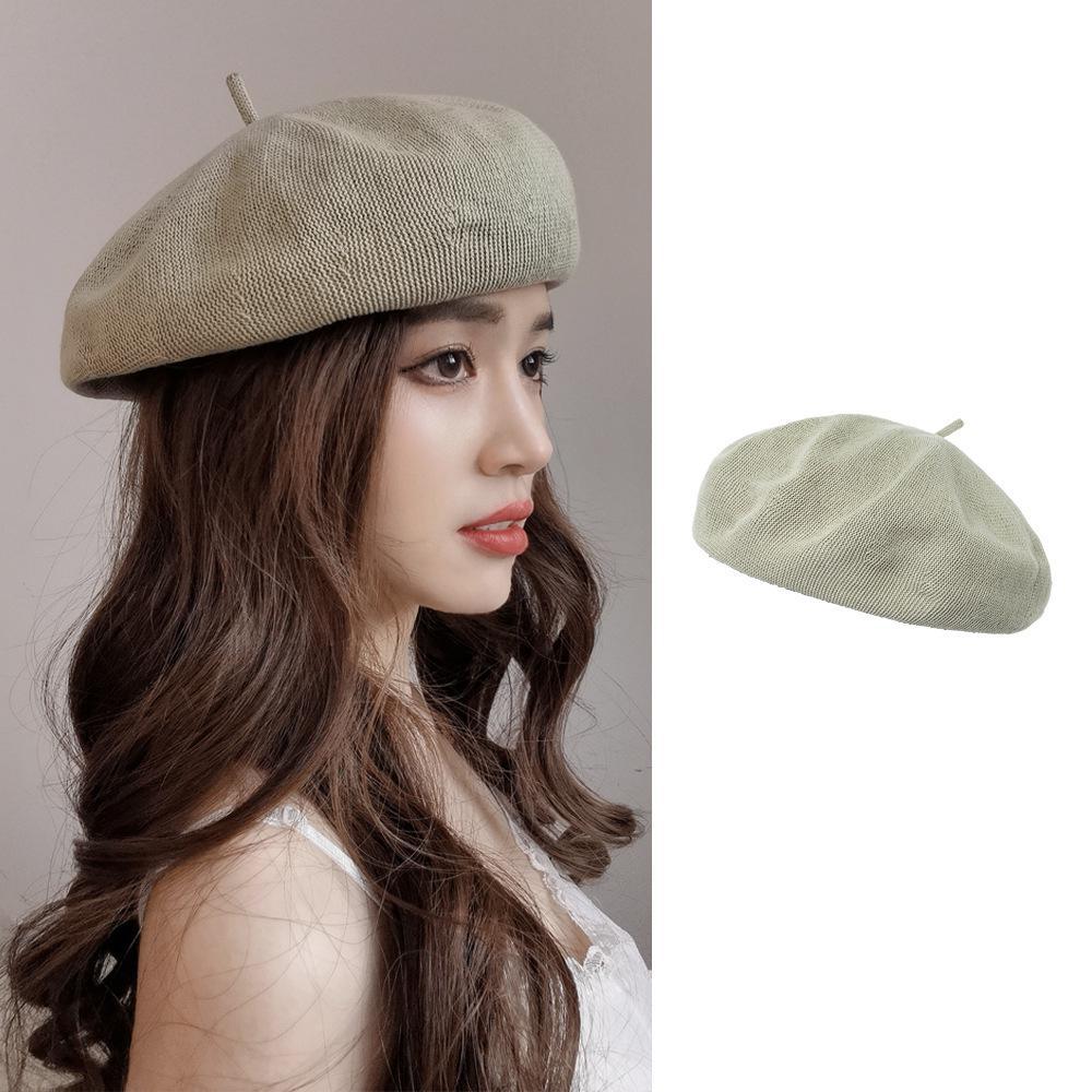 Beret Women Painters Cap Cotton Deep Brim Knitted Breathable Casual Spring Autumn Hats For Women New