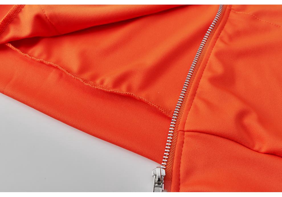 2025 Fall/Winter Women's Casual Solid Color Sportswear: Zipper Pocket Two-Piece Set