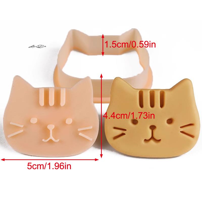 1Pc Cute Cartoon Cat Paw & Fishbone Cookie Cutter Set Baking Fondant Molds Tool for Cake Decoration Kitchen Cooking Accessories