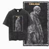 G24 Exklusiv Große Größe Kühle Baumwolle Herren COOLMIND Bedrucktes Grafik-T-Shirt, Säuregewaschen Streetwear Rundhals Unisex Kurzarm-T-Shirt für Herren Damen