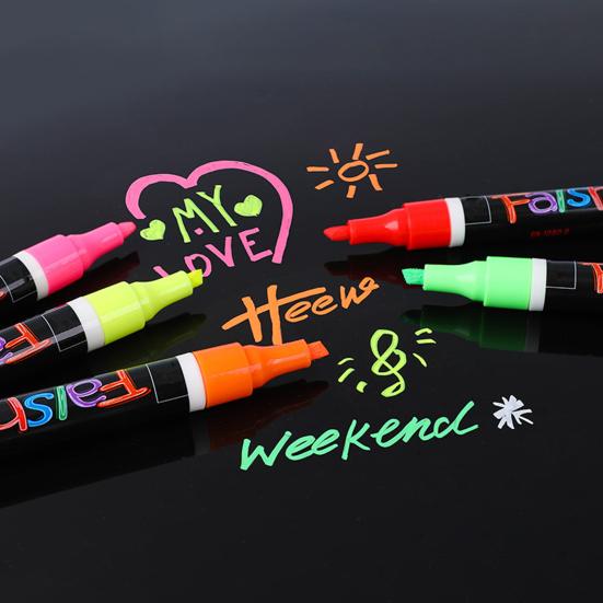 8/12Pcs Liquid Erasable Chalk Markers Pens Smooth Writing Quick-Dry Ink Fine Tip Highlighter Blackboard Fluorescent Pens