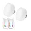 RGB barevné LED světlo Puck, dálkový ovladač, bezdrátová žárovka, nástěnná lampa, závěsné svítidlo, patice AA baterie, E26, E27