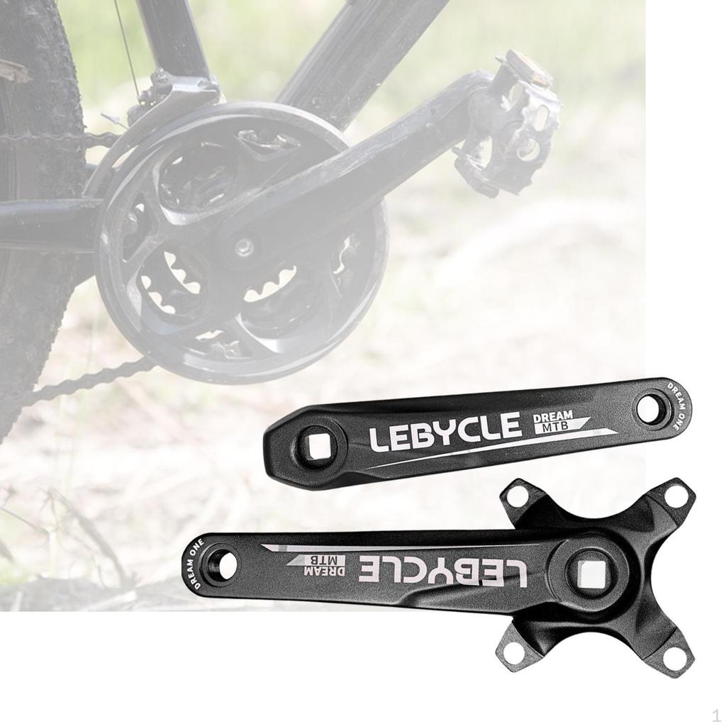 Crankset Lightweight Aluminum Alloy Square Taper Single Speed Narrow Wide Chainring 170mm