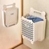 Folding Dirty Clothes Basket Wall Mounted Laundry Storage Hamper For Bathroom Portable Hollowed Laundry Bag For Bathroom Bedroom