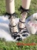 Girls Polka Dot Ruffle Tulle Butterfly Bow Knee Socks With Frictionresistant Fabric For Teens