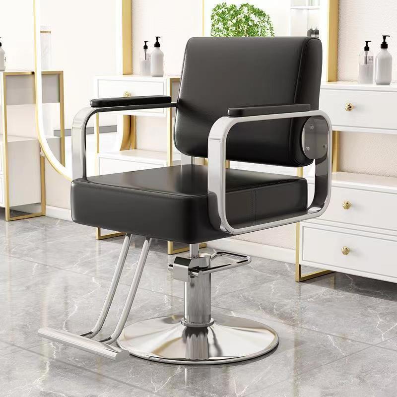 Goldener Drehbarer Friseurstuhl Luxuriöser Rotierender Pediküre Stylist Barbersessel Ästhetischer Friseurstuhl Barberausstattung