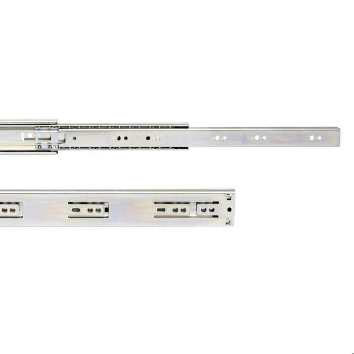 Coulisses à billes - emuca - 500mm - acier zingué - hauteur 45mm - charge 30kg