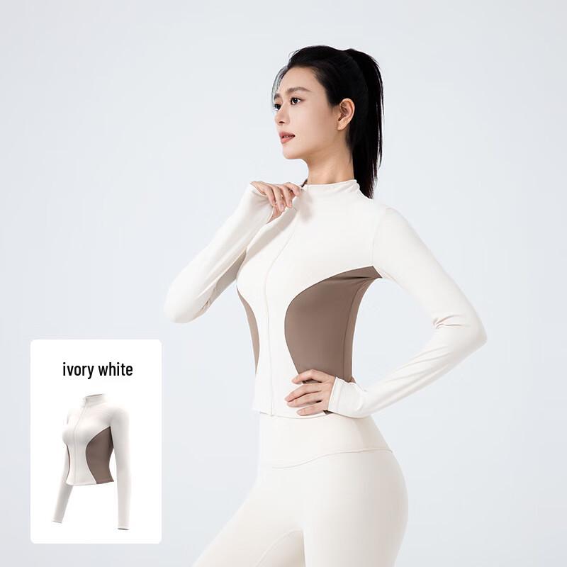 Bojue Color-block Slim-Fit Yoga & Fitness Jacket