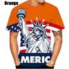 Modisches Herren-Rundhals-Kurzarm-3D-Casual-Farbprint-Casual-Kurzarm-Rundhals-T-Shirt