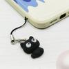 1 Roztomilý kočičí přívěsek na šňůrku k telefonu, Rozkošný černobílý design kočky, Vhodný pro pouzdra na telefony, Tašky a pouzdra na sluchátka