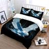 Snowy Owl with Mystic Symbols Bedding Duvet Cover Set Duvet Cover Pillowcases  (1*Duvet Cover 2*Pillowcases, Without Duvet Insert)