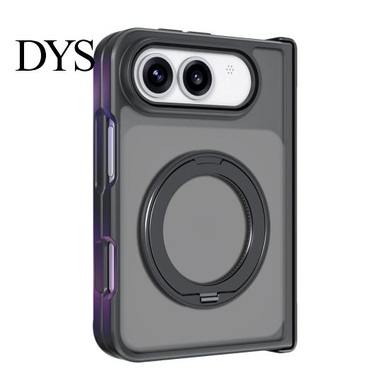 Rutschfeste Griff-Schutzhülle, magnetische faltbare Hülle für iPhoneDuo, vollständiger Scharnierschutz, drehbare rutschfeste stoßfeste Hülle, Handy