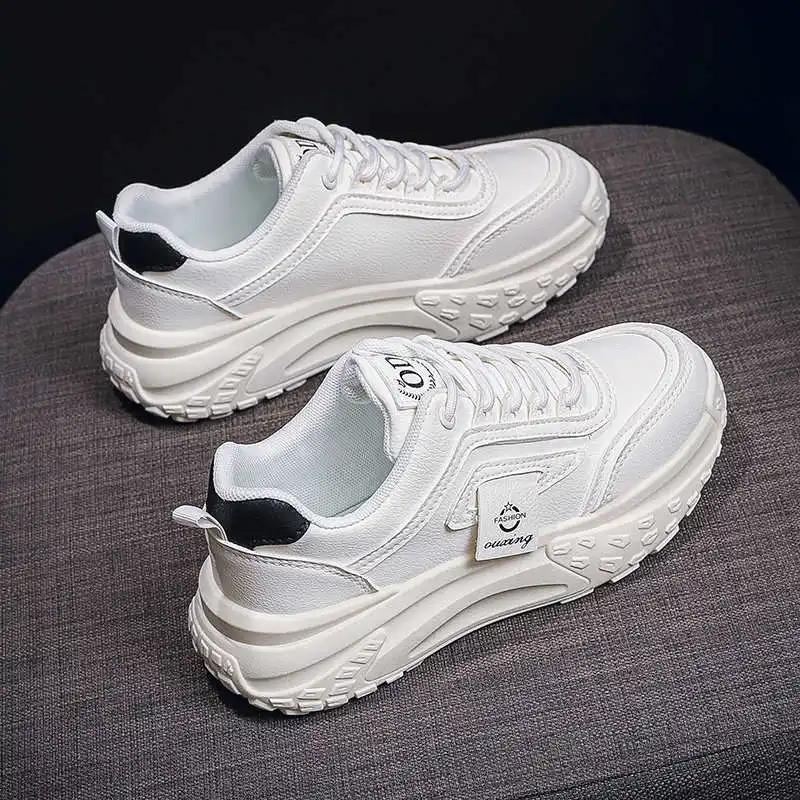 Fashion Without Heel White High Boot Sneakers Skateboard Shoes Woman High Sneakers Sport Tenya Tenisfeminino Styling Fashion-man