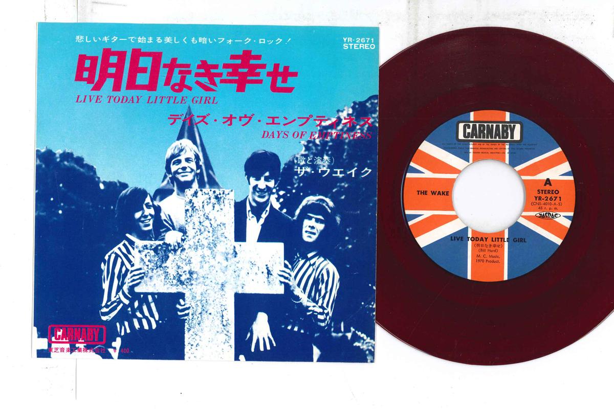 

7inch Record WAKE - Live Today Little Girl YR2671 CARNABY 1970 Japan Rock Used