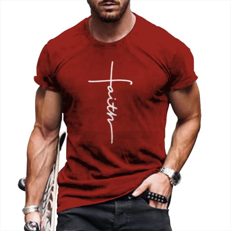 Men's T-shirt 3D Printed Short Sleeved Harajuku Retro Top