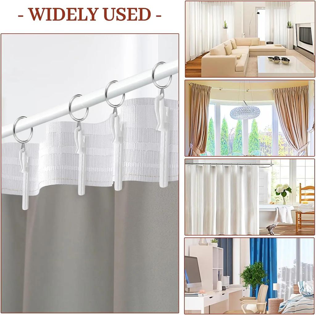 80 Pcs Curtain Lift Hooks Adjustable Retractable Extended Plastic S For Home Office Accessories