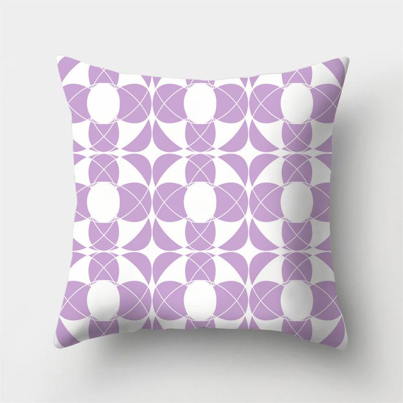 Jednoduchý fialový geometrický pruh Povlak na polštář Povlak na polštář Domácnost Obývací pokoj Kancelář Dekorace na pohovku Povlak na polštář v pase