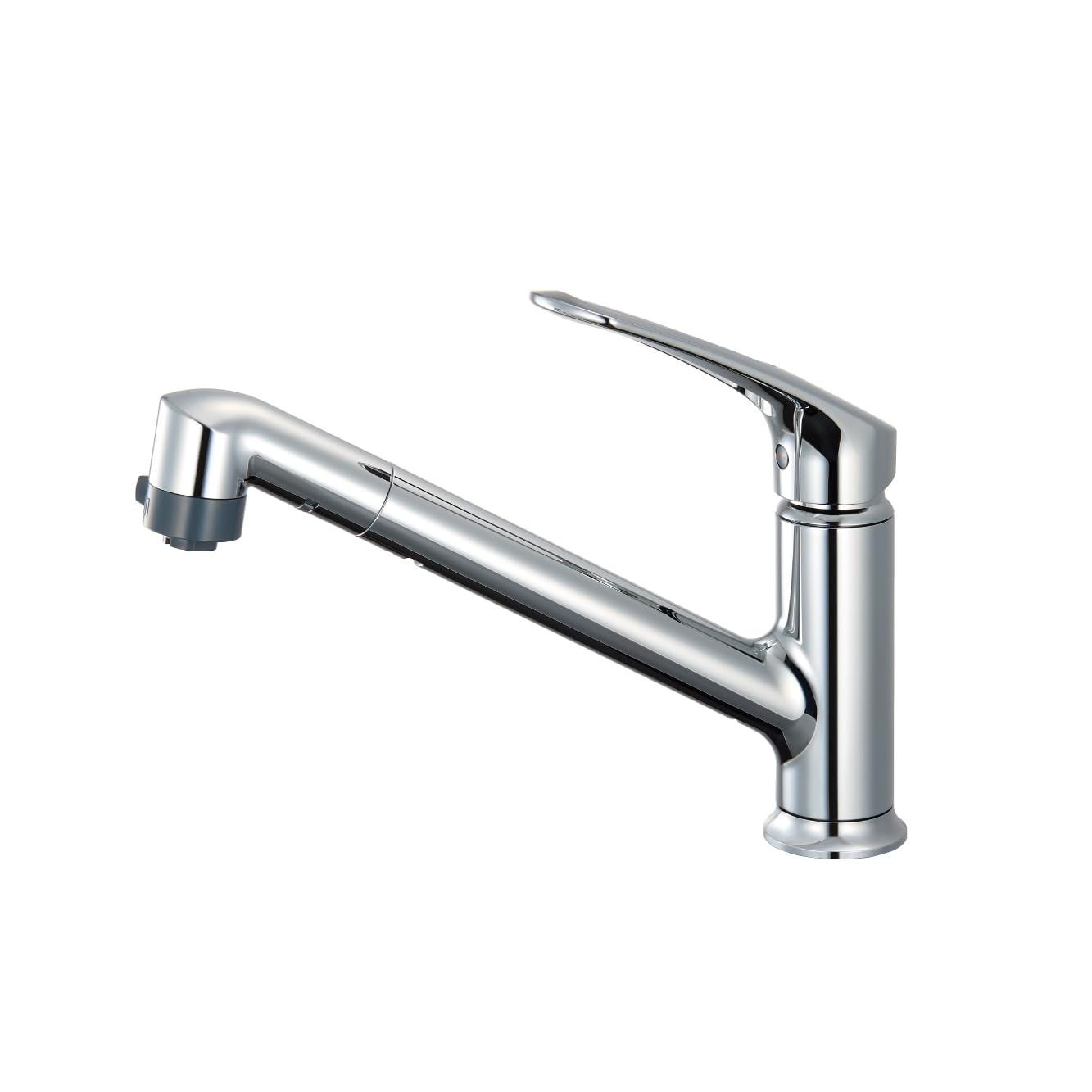 

SANEI Одноважільний змішувач з висувним шлангом для кухні, діаметр отвору для потоку води, одноважільний змішувач, хромований, висувний шланг, перемикач, 35-40 мм, K87101JV-13-EC