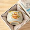 Grass And Wood Ash Small Fresh And Cute Rich Dog Arhat Cup Exquisite Teacup Ceramic Home Master Cup Single Cup Girls Tea Set