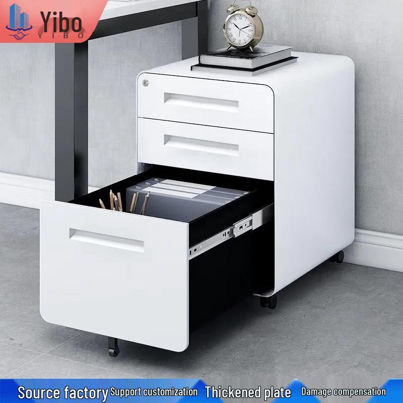 Mobile Filing Cabinet with Lockable Drawers for Office and Printer Storage