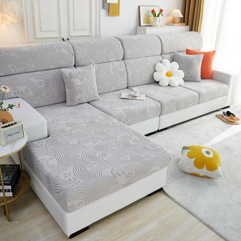 Polar Fleece Winter Elastic Sofa Back Cover Simple Sofa Cover All-inclusive Anti-slip Cover Universal Thickening