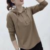 Autunno Nuovo Felpa da Donna Maniche Lunghe con Cappuccio Maglia Base Casual Ampia da Mamma T-shirt da Donna Taglia Grande