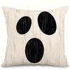 1 piece Halloween decorative cushion cover, Halloween funny expression pillow cover, suitable for party home room decoration