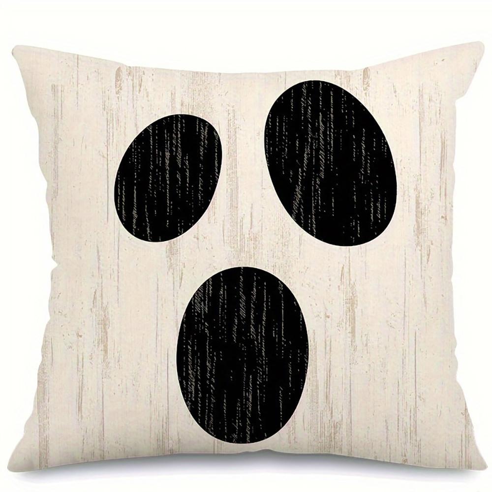 1 piece Halloween decorative cushion cover, Halloween funny expression pillow cover, suitable for party home room decoration