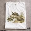 Terrapin Vintage 90er T-Shirt, Retro Schildkröte Grafik-T-Shirt, Botanisches Naturteich Oberteil, Unisex Outdoor Geschenk, Ästhetisches Diamantschildkröten Shirt