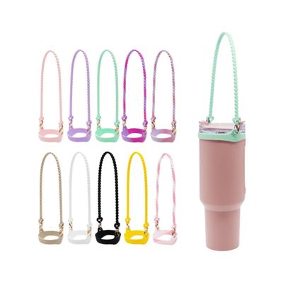 Silicone Water Bottle Sling Carrier Holder Anti-slip with Strap Water Bottle Handle Soft Water Cup Sling Strap for Cup