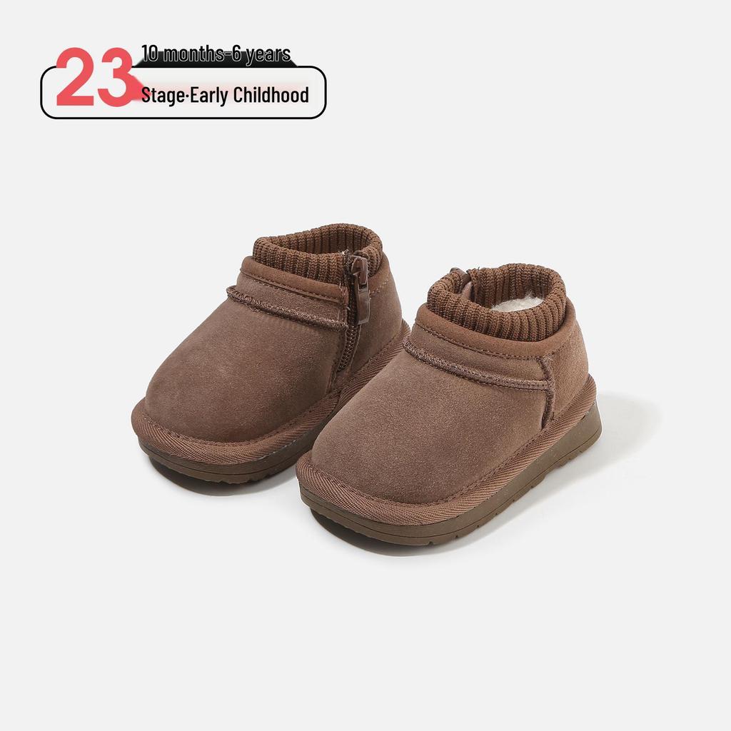 2025 Autumn/Winter Toddler Boots: Cozy Fleece-Lined Cotton, Soft Non-Slip Sole, Comfortable Baby Shoes