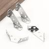 Set of 20 Triangle Mounting Connectors Stainless Steel Corner Brackets Convenient for Strengthening Furniture Joints