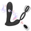 Com Anel Peniano Sex Shop Plugue Anal Vibradores Brinquedo Sexual para Homens Choque Elétrico Massagem de Próstata 8+8 Modos