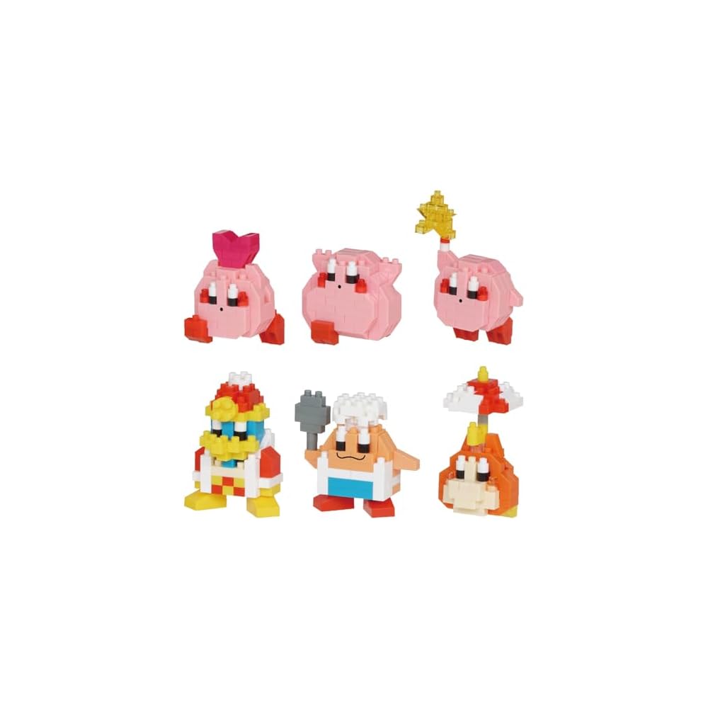 Kawada Nano Block Mini Nano Kirby Vol. 2 Box Set 6 Pieces Collectible Building Toys