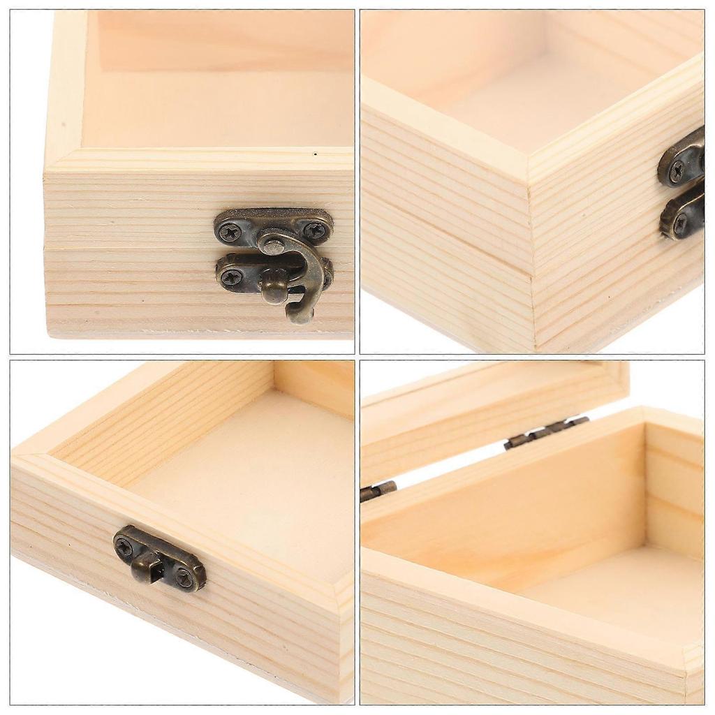 Wedding Gift Box Wood Box with Lid for Storage 8Pcs Jewelry Organizer
