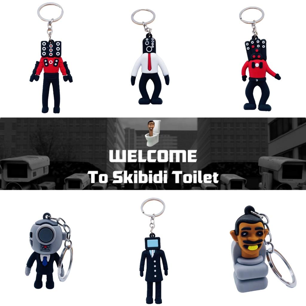 Toilet Skibidi Keychain Cute Pendant Ring Key Holder Bag Charm Gifts Decoration