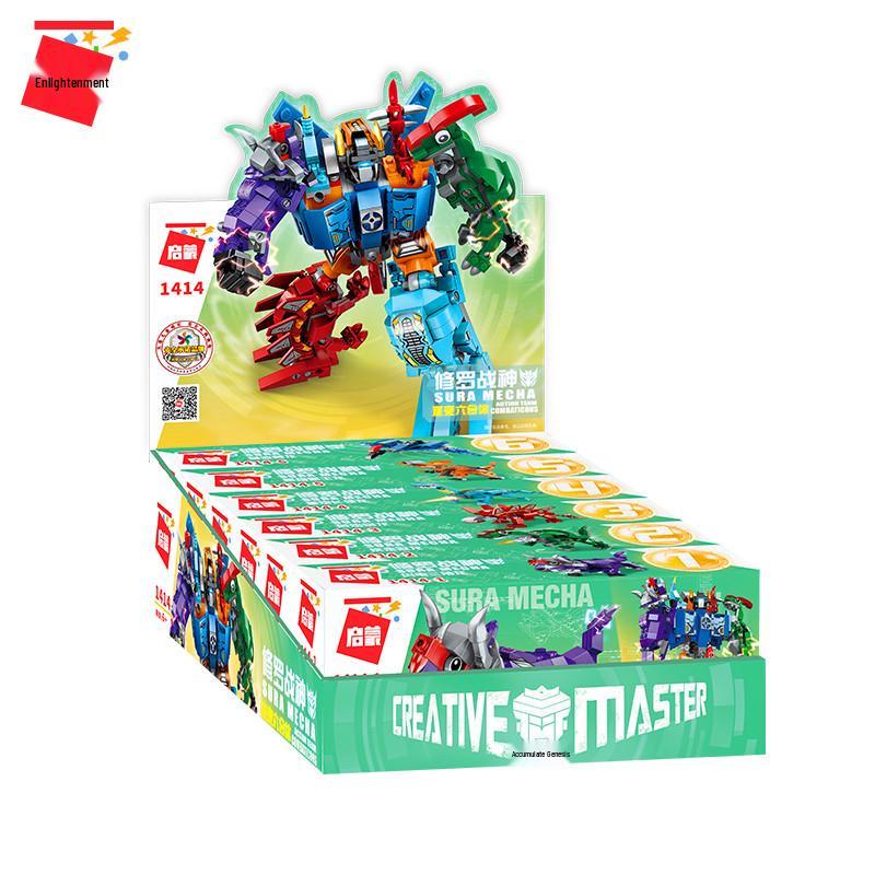 Enlightenment 1414: Shura War God Dinosaur-to-Robot Transforming Toy for Kids