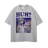 Funny Huh Meme Cat Humor T Shirt Trending Unisex Fashion Vintage Tee Shirt Summer Casual Cotton Short Sleeve T-shirt Tops