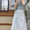 Korean Style Women's Summer 2026 Plaid Skirt and Short-Sleeved Shirt Set