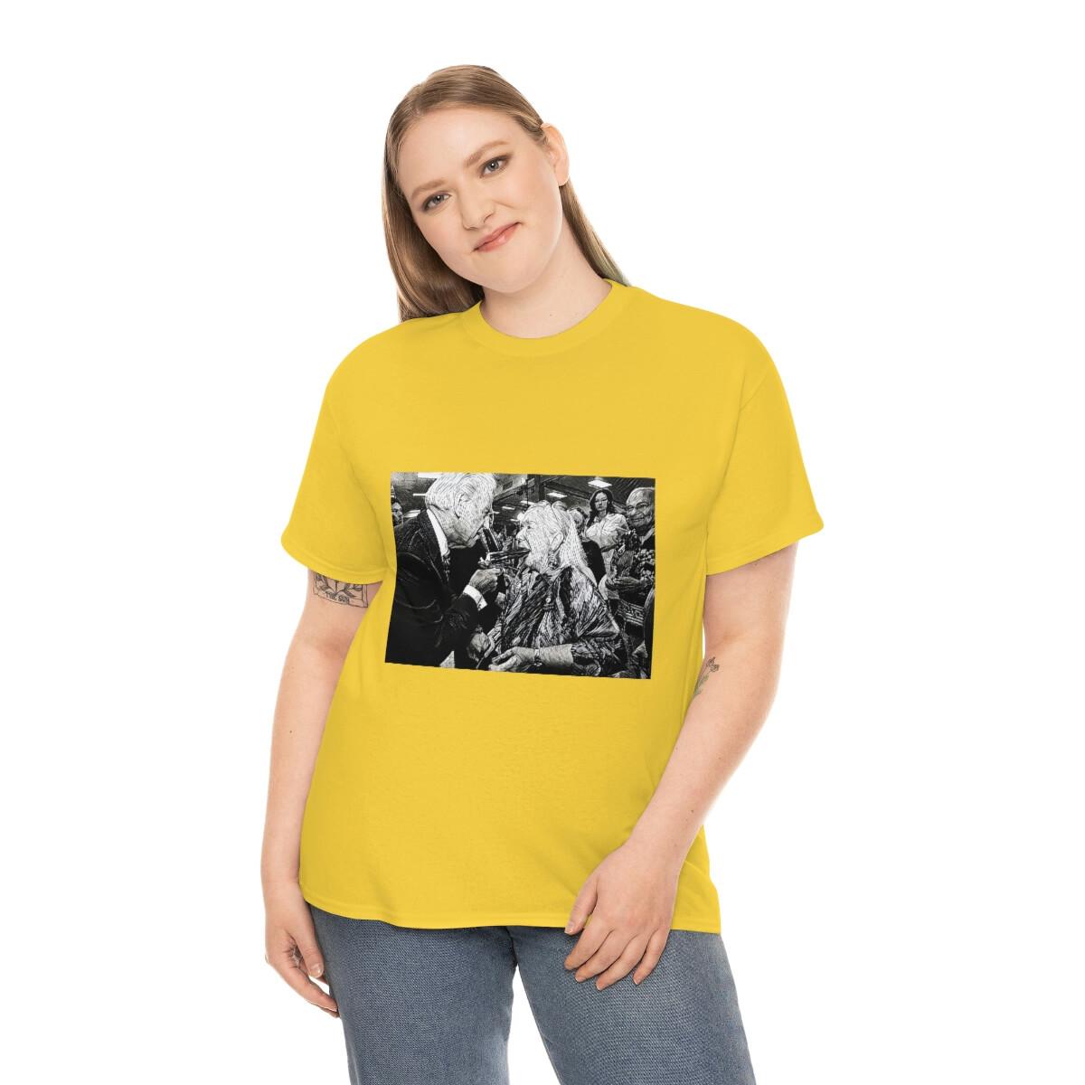 Joe Biden Black & White Punk Rock Graphic Print Unisex Heavy Cotton T- Unisex T-Shirt XXL