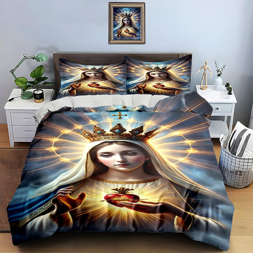 Crowned radiant figure. Bedding Duvet cover sets Duvet covers Pillowcases gifts (1 * Duvet Cover 2 * Pillowcases, without duvet insert)