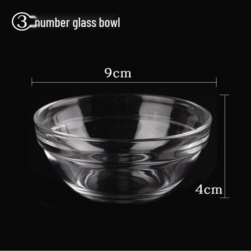 Putzai Transparent Glass Cake and Pudding Bowls for Commercial Use