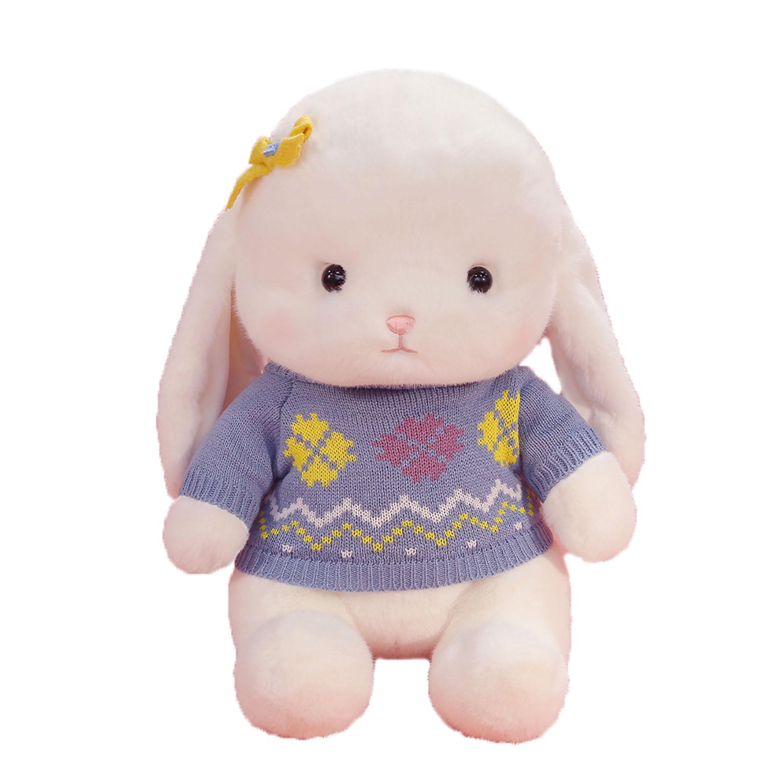 

Cute Long-eared Plush Toy Pillow/ornament, Comforting Stuffed Animal. One Size синій