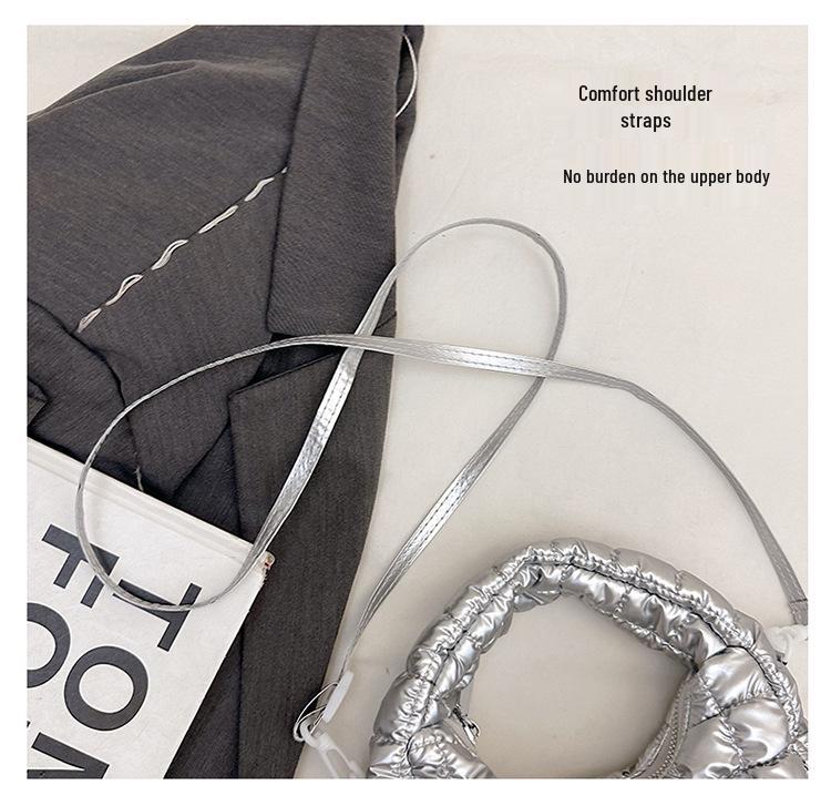 Women's Lightweight Cloud Bubble Crossbody Bag - Luxury Grid, Exquisite Dumpling Design