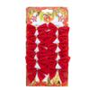 12pcs/pack Christmas Decorations Flocking Gold Red Christmas Bow Christmas Tree Wreath Pendant