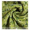 Er Yang Design French Floral Green Halter Neck Maxi Dress, V-neck Sleeveless Long Dress for Women